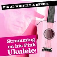 Strumming on His Pink Ukulele!