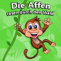 Die Affen rasen durch den Wald