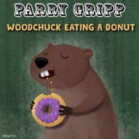 Woodchuck Eating a Donut