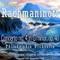 Rachmaninoff Sergei: Concerto No. 4 in G Minor, Op. 40, Recorded 20Th December, 1941