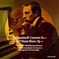 Rachmaninoff: Concerto No. 1, in F Sharp Minor, Op. 1