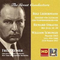 The Great Conductors: Fritz Reiner Conducts Liebermann, Strauss & Schuman