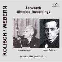 Franz Schubert: Historical Recordings (1932, 1940)