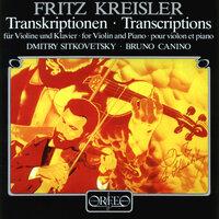 Fritz Kreisler Transcriptions for Violin & Piano