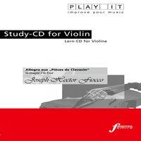 Play It - Study-Cd for Violin: Joseph-Hector Fiocco, Allegro Aus "Pièces De Clavecin", G Major / G-Dur