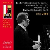 Beethoven, Schumann & Brahms: Piano Works