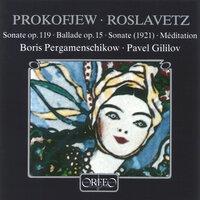 Prokofiev & Roslavetz: Works for Cello & Piano