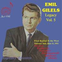 Emil Gilels Legacy, Vol. 5: 1951 Florence Recital