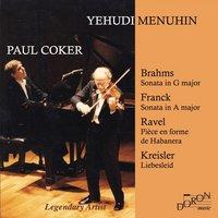 Yehudi Menuhin and Paul Coker: Brahms, Franck, Ravel and Kreisler