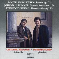 Kabalevsky: Sonata, Op. 71 - Hummel: Grande Sonata, Op. 104 - Busoni: Piccola suite, Op. 23