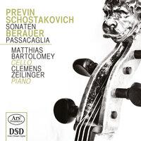 Previn, Shostakovich & Berauer: Works for Cello & Piano