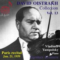Oistrakh Collection, Vol. 13: Paris Recital, 1959