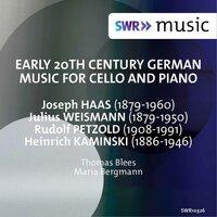 Early 20th Century German Music for Cello & Piano