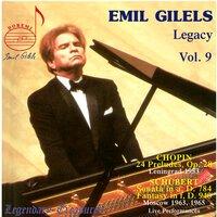 Emil Gilels Legacy, Vol. 9: Chopin & Schubert