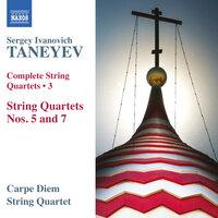 Taneyev: Complete String Quartets, Vol. 3