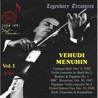 Yehudi Menuhin, Vol. 1: 1940 Carnegie Hall Concert