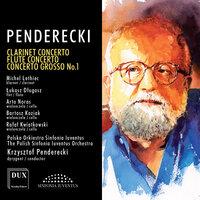 Penderecki: Clarinet Concerto, Flute Concerto & Concerto grosso No. 1 for 3 Cellos