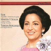 Sor: 12 Seguidillas; Andantino / Soler: 7 Canzonette; 2 Arias from Una cosa rara