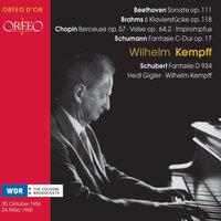 Beethoven, Brahms, Chopin, Schumann & Schubert: Piano Works