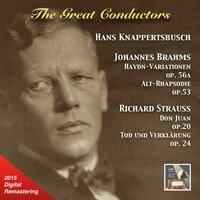 The Great Conductors: Hans Knappertsbusch Conducts Brahms & Strauss
