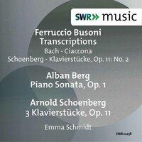 Busoni: Piano Transcriptions - Berg: Piano Sonata, Op. 1 - Schoenberg: 3 Piano Pieces, Op. 11