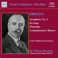 Sibelius: Symphony No. 4 / En Saga (Beecham) (1935-1939)