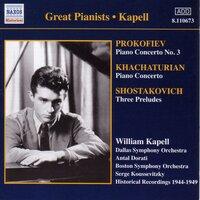 Prokofiev, S.: Piano Concerto No. 3 / Khachaturian, A.I.: Piano Concerto (Kapell)  (1946, 1949)