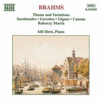 Brahms: Theme and Variations - Sarabandes - Gavottes