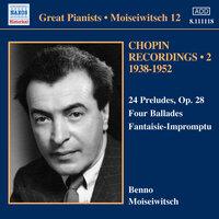 Chopin: 24 Preludes / Ballades / Fantaisie-Impromptu (Moiseiwitsch, Vol. 12) (1938-1952)