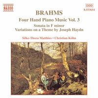 Brahms: Four-Hand Piano Music, Vol.  3