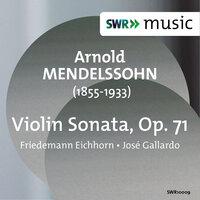 Arnold Mendelssohn: Violin Sonata, Op. 71