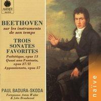 Beethoven sur les instruments de son temps: Trois sonates favorites