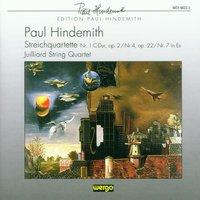 Hindemith: Streichquartett Nr. 1 C-Dur, op. 2 / Streichquartett Nr. 4, op. 22 / Streichquartett Nr. 7 in Es