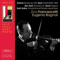 Brahms, Bach, Ben-Haim & Others: Works for Violin
