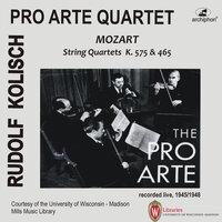 Kolisch-Pro Arte Rarities: Mozart – String Quartets, K. 465 & 575