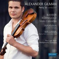 Barber - Korngold: Violin Concertos - Waxman: Carmen Fantasie - Williams: Schindler's List: Main title theme