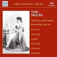 Melba, Nellie: Paris and London Recordings (1908-1913)