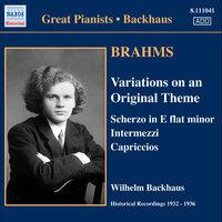 Brahms: Solo Piano Works (Backhaus) (1932-1936)