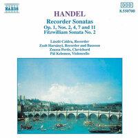 HANDEL: Recorder Sonatas, Op. 1, Nos. 2, 4, 7 and 11