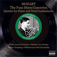 Mozart: Horn Concertos Nos. 1-4 / Piano and Wind Quintet (Brain, Karajan, Gieseking) (1953, 1955)