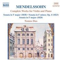 Mendelssohn: Works for Violin and Piano (Complete)
