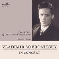Концерт Владимира Софроницкого в Малом зале Московской консерватории 26 октября 1951 г.