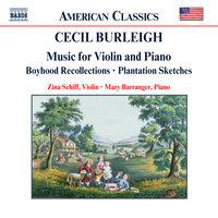 Burleigh: Music for Violin and Piano