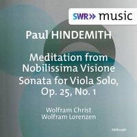 Hindemith: Meditation from "Nobilissima visione" (Arr. for Viola & Piano) & Viola Sonata, Op. 25 No. 1
