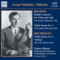 Brahms: Double Concerto / Violin Sonata No. 3 / Beethoven: Violin Sonata No. 5 (Milstein) (1950-51)