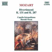 Mozart: Divertimenti, K. 131 and  K. 287
