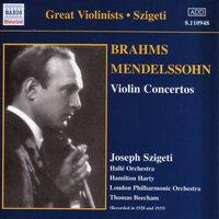 Brahms & Mendelssohn: Violin Concertos (Szigeti) (1928, 1933)