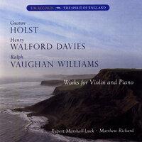 Holst, Davies, & Vaughan Williams: Works for Violin & Piano