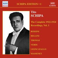 Schipa, Tito: Complete Victor Recordings (The), Vol. 1 (1922-1925)