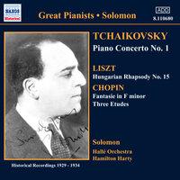 TCHAIKOVSKY: Piano Concerto No. 1/ CHOPIN: Etudes (Solomon) (1929-1930)